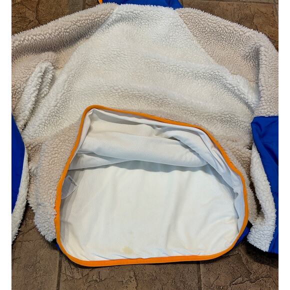 Nike Sherpa Fleece Half Zip Pullover Hooded Jacket Colorblock - Picture 6 of 7